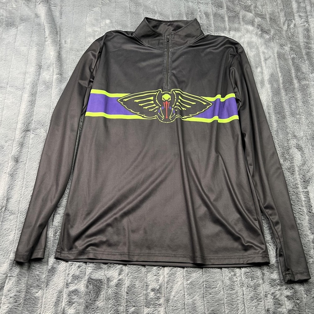 NBA New Orleans Pelicans Under Armour 1/4 Zip Mens M Black Mock Neck Pullover